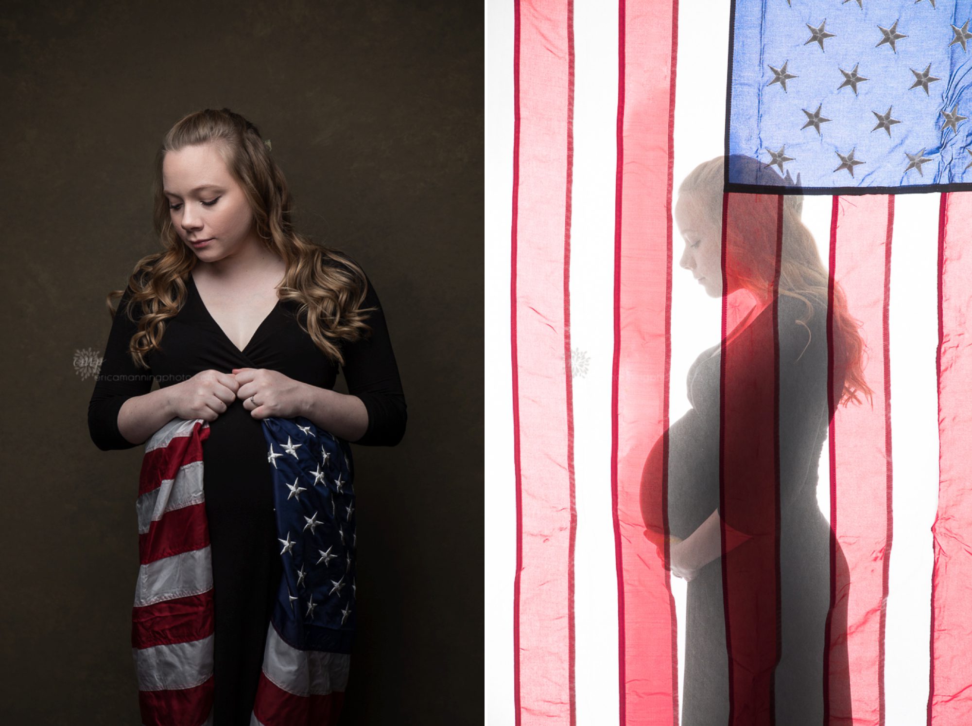 Maternity Photos American Flag