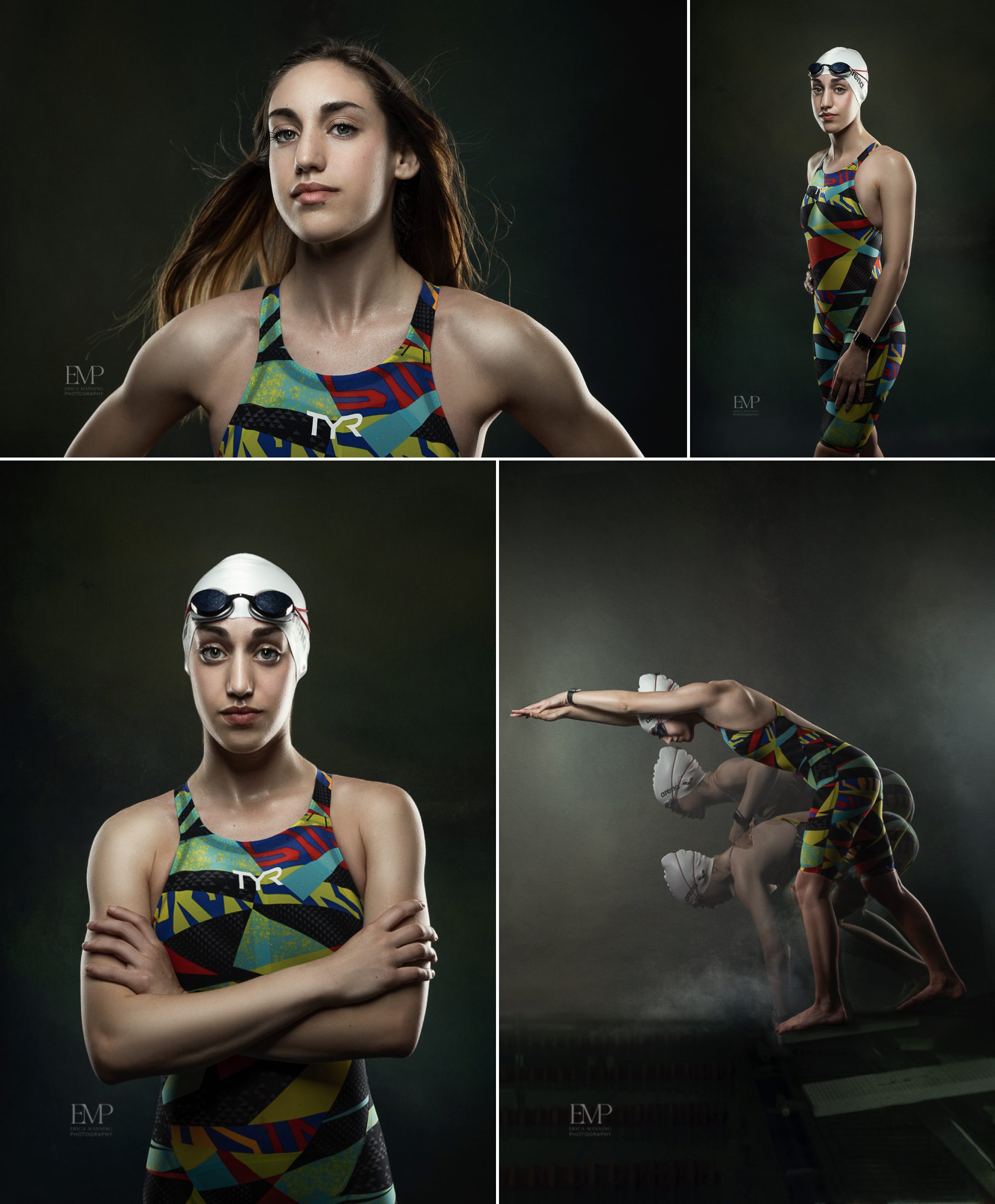 Action athletic creative photography swimmer