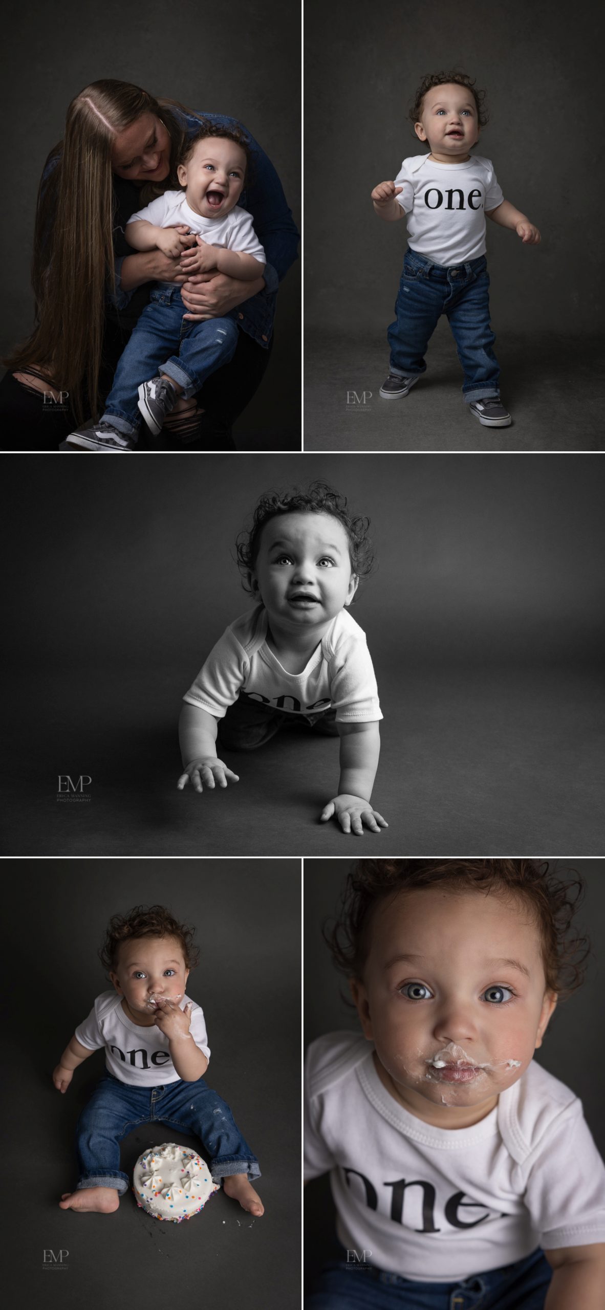 One year old boy - studio photos