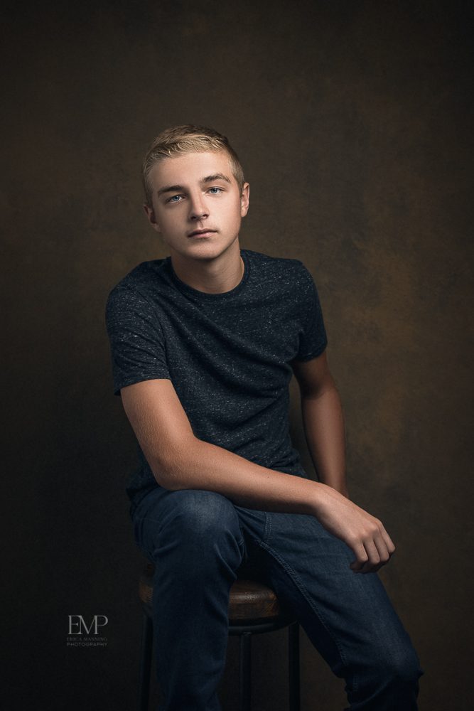 teen guy studio portrait
