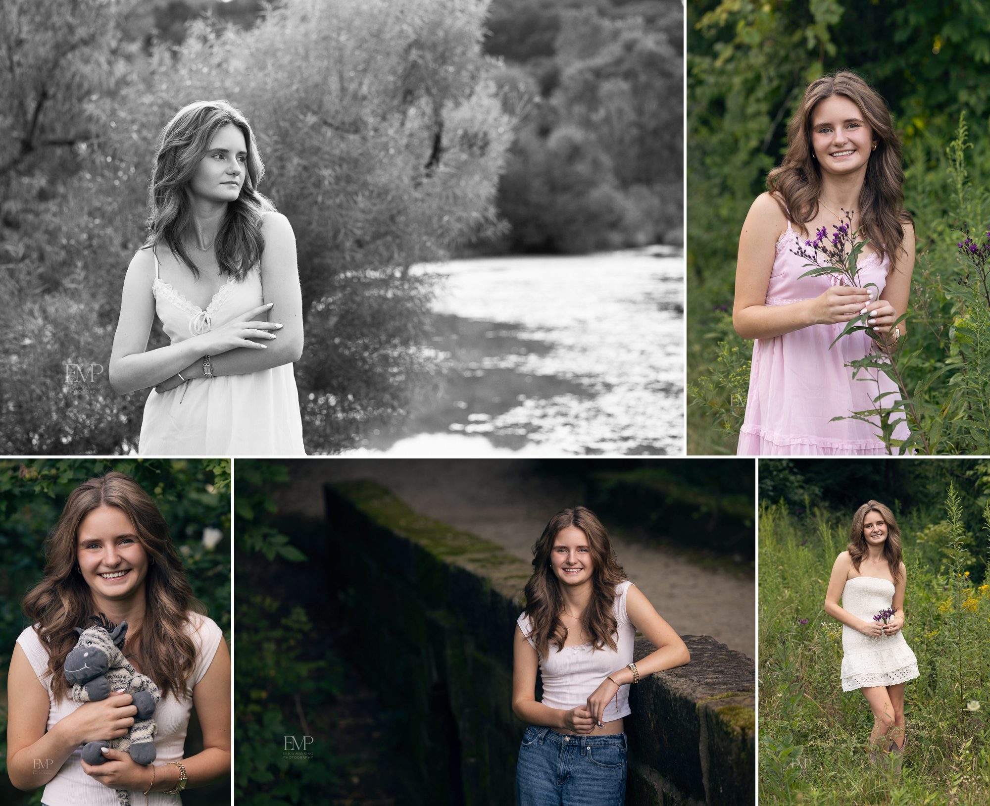 High school senior girl at metro park for senior photos