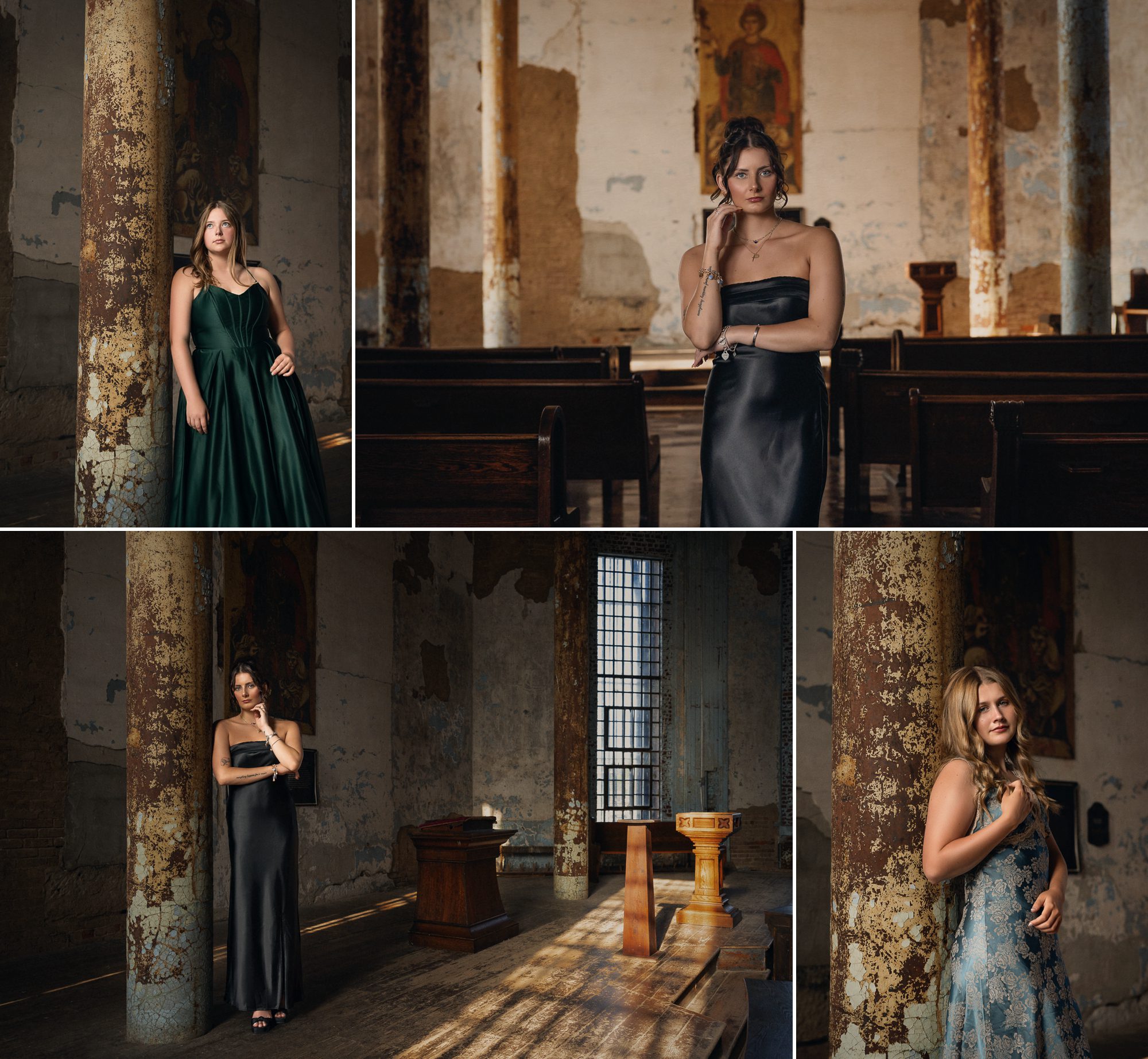 High school senior girls at Mansfield reformatory for photoshoot