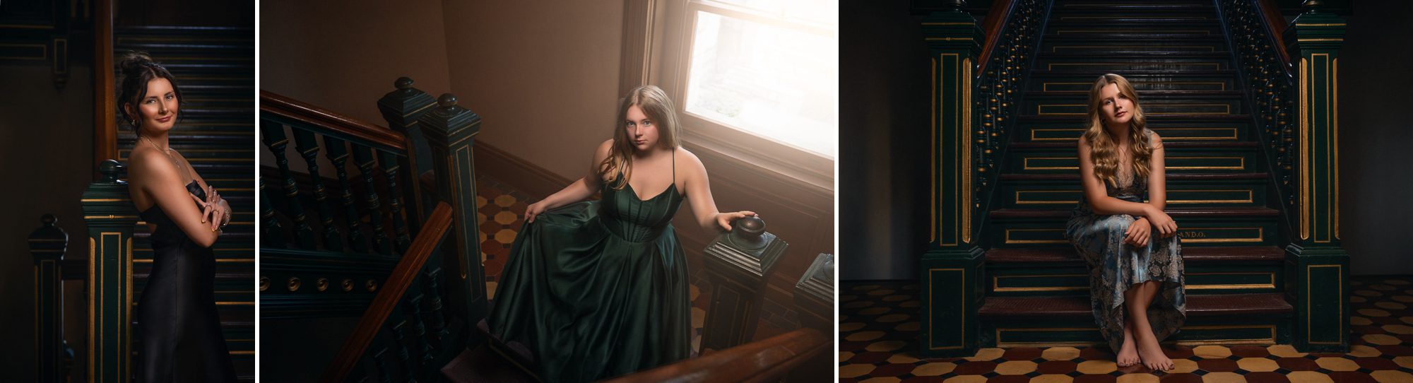 High school senior girls at Mansfield reformatory for photoshoot